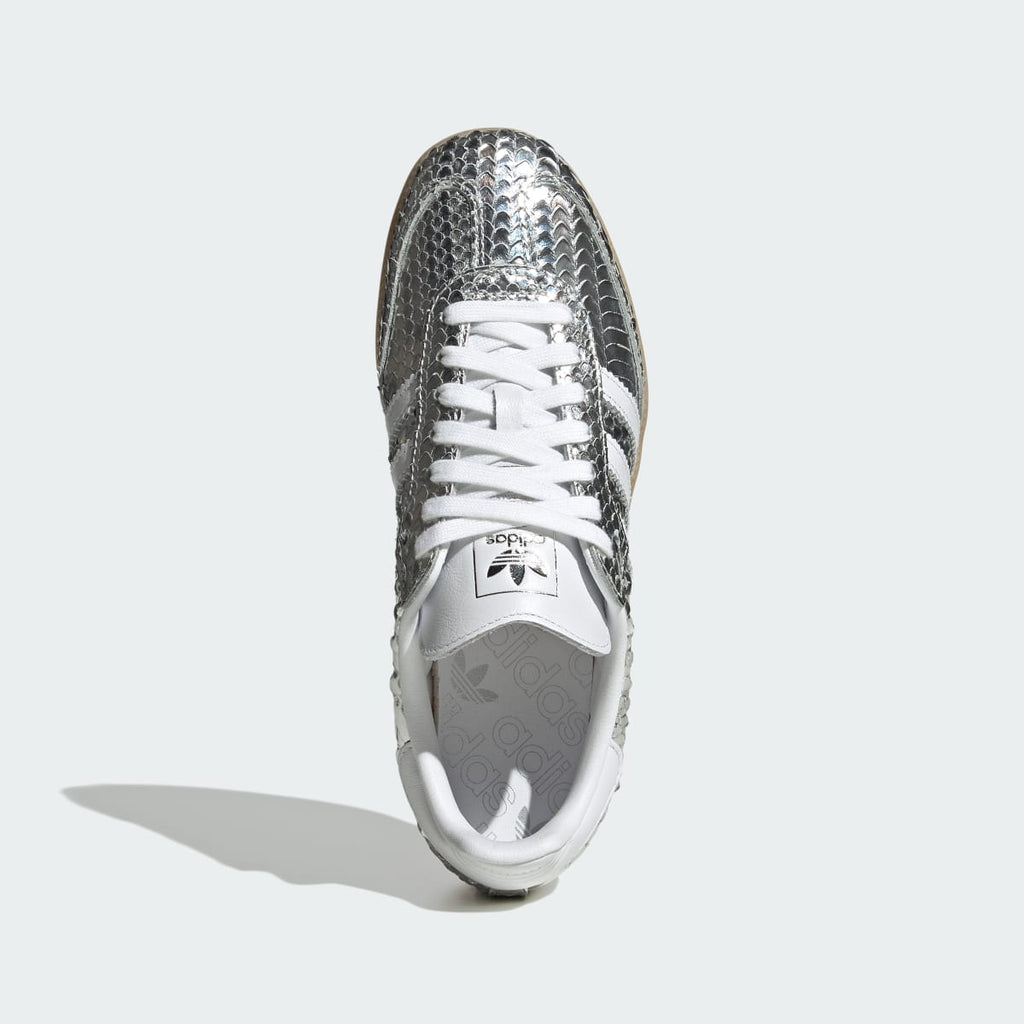Adidas Women's SAMBA SHOES - Silver Metallic / Cloud White / Gum - Image 2