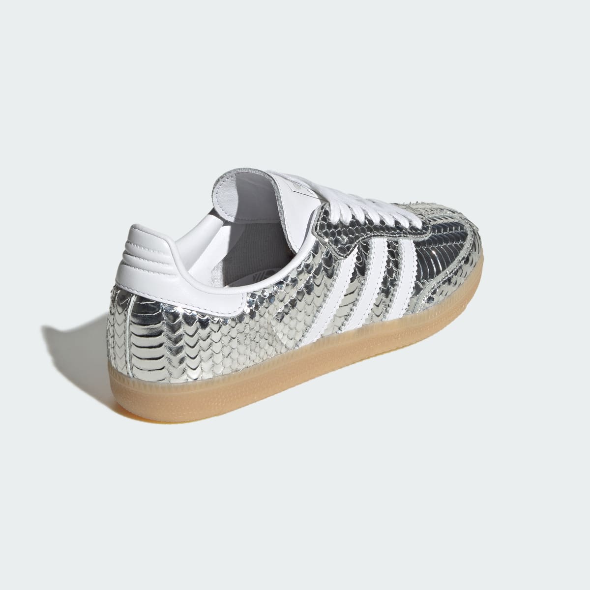 Adidas Women's SAMBA SHOES - Silver Metallic / Cloud White / Gum - Image 5