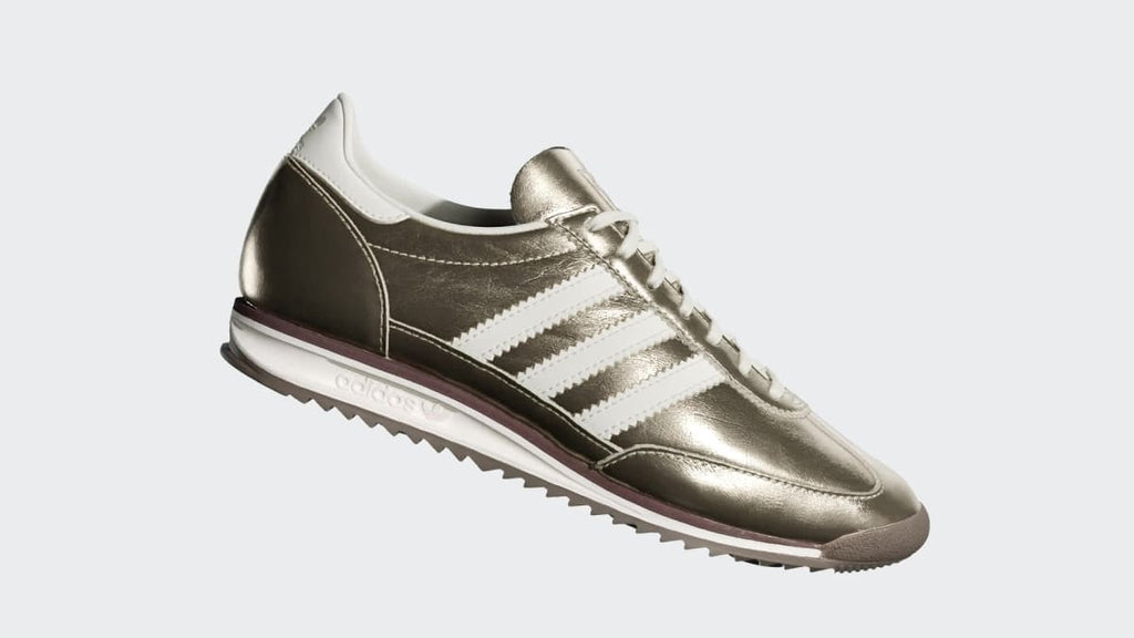 Adidas Women's SL 72 OG SHOES - Gold Metallic / Off White / Shadow Red - Image 2