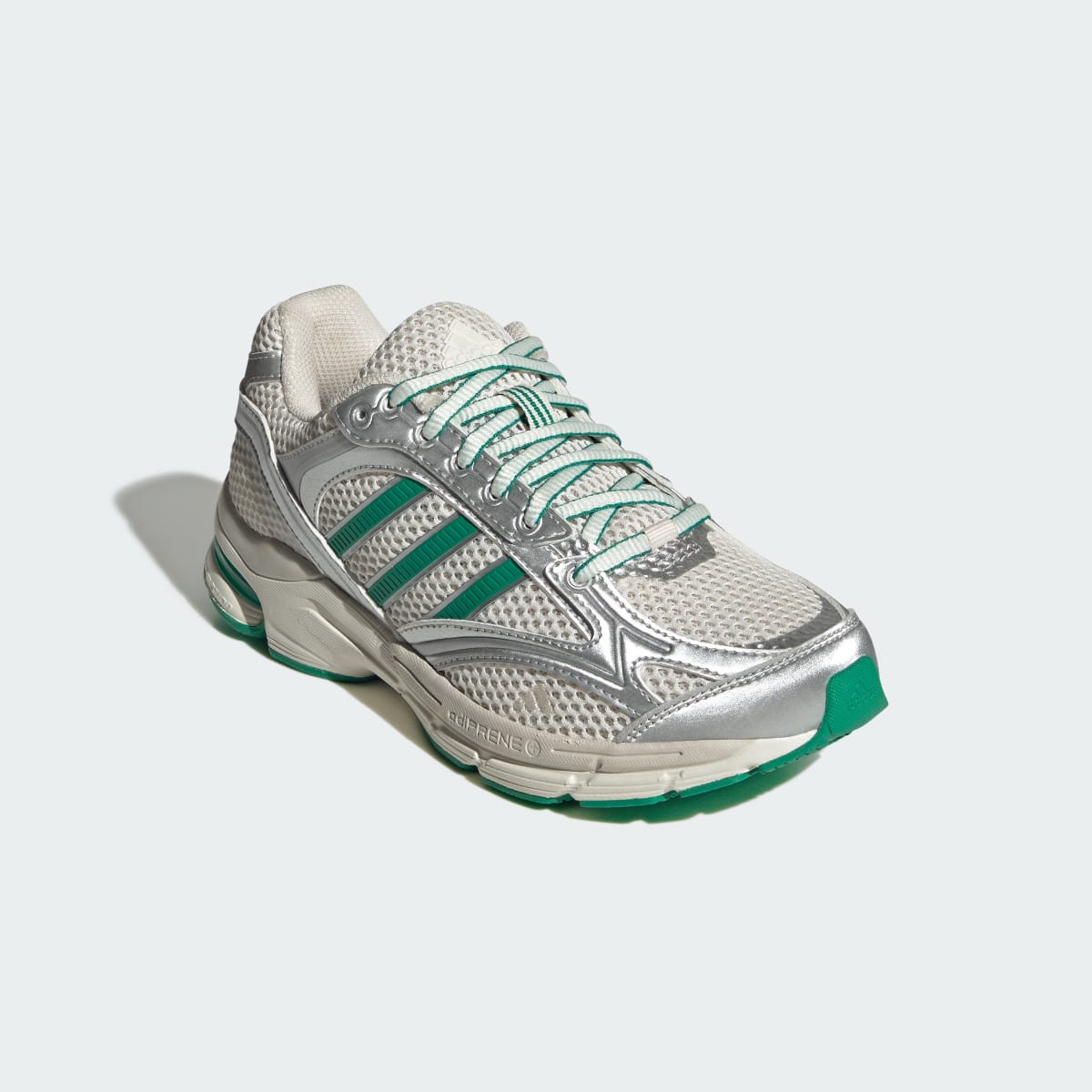 Adidas Women's SPIRITAIN 2000 SHOES - Chalk White / Silver Metallic / Court Green - Image 4