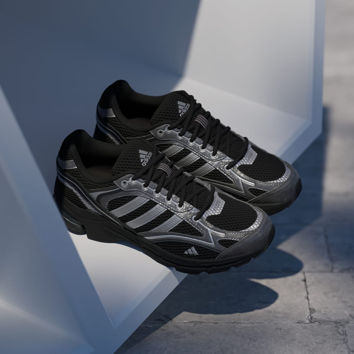 Adidas Women's SPIRITAIN 2000 Shoes - Core Black / Iron Metallic / Matte Silver - Image 5
