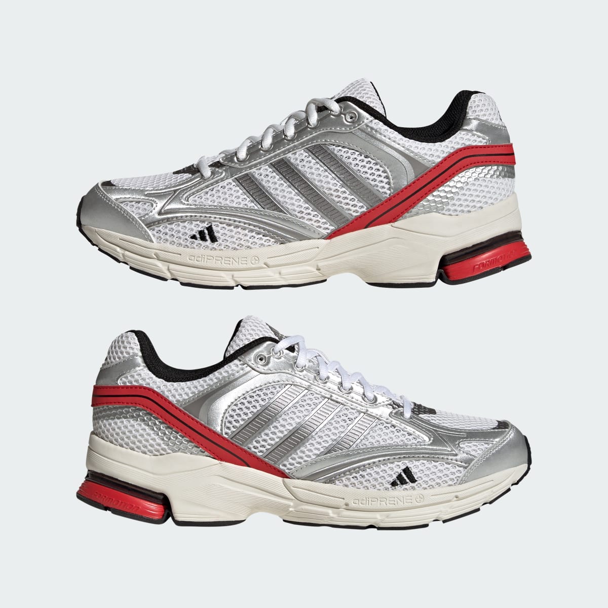 Adidas Men's SPIRITAIN 2000 Shoes - Cloud White / Iron Metallic / Better Scarlet - Image 7