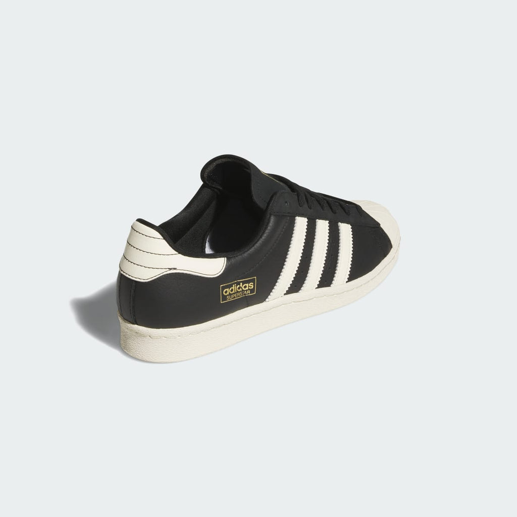 Adidas Men's SUPERSTAR 80 ADV Trainers - Core Black / Cream White / Gold Metallic - Image 5