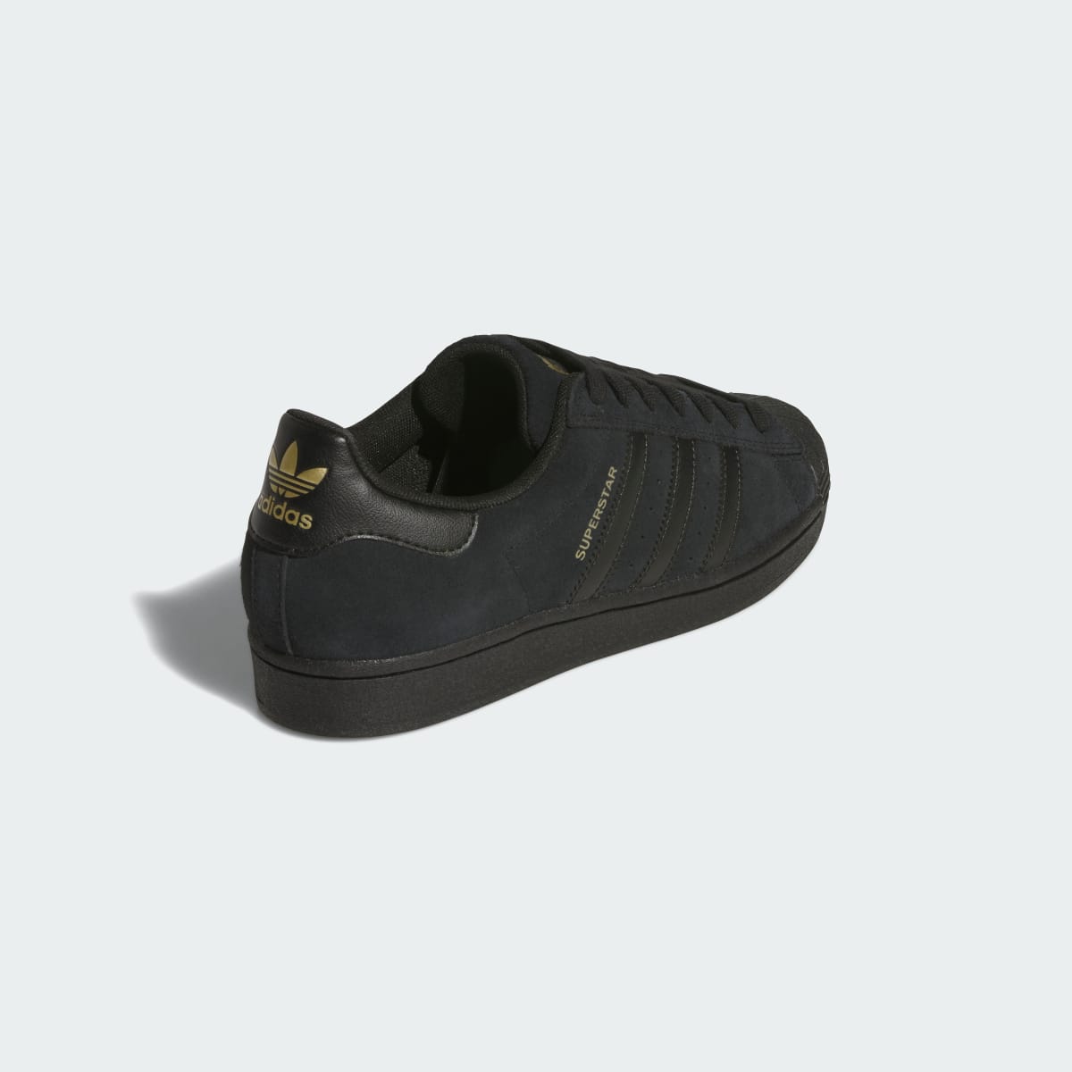 Adidas Men's SUPERSTAR ADV Shoes - Core Black / Core Black / Gold Metallic - Image 5