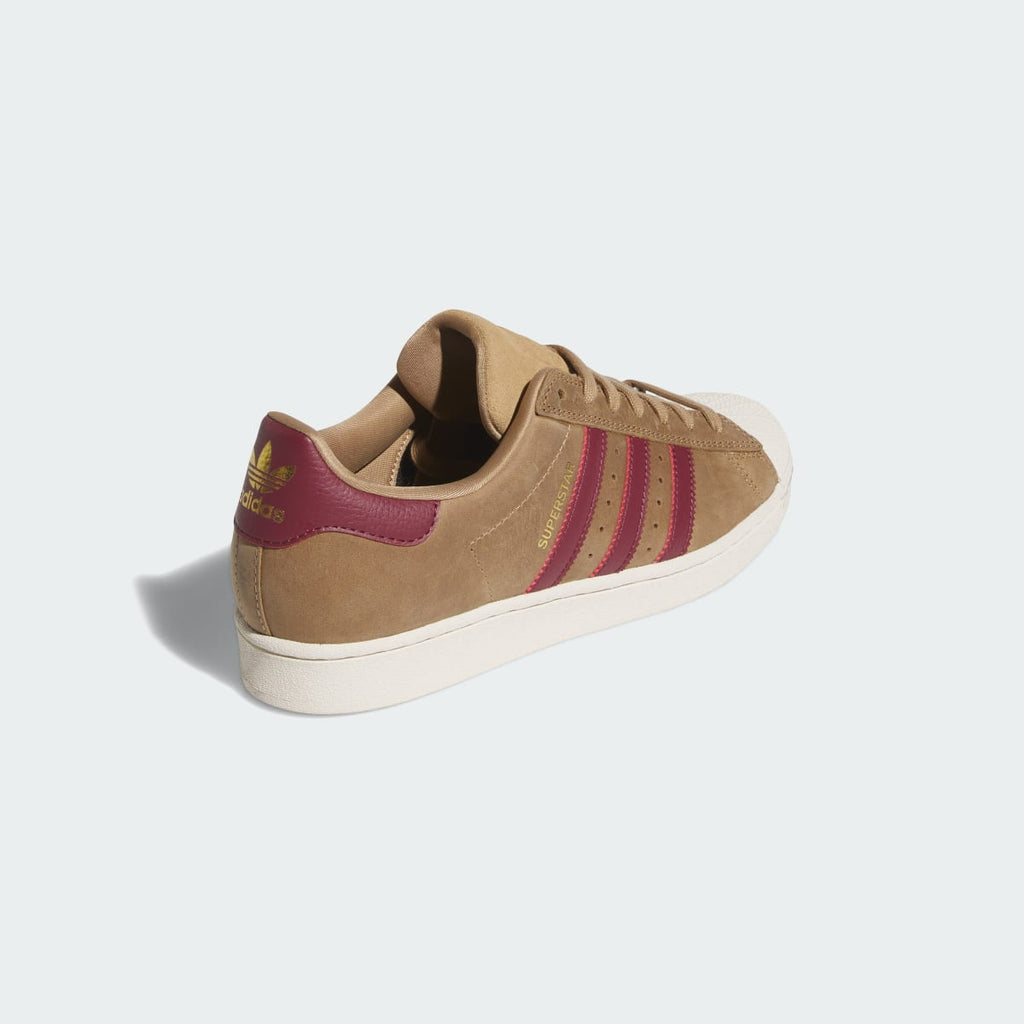 Adidas Men's SUPERSTAR ADV Shoes - Cardboard / Shadow Red / Gold Metallic - Image 5