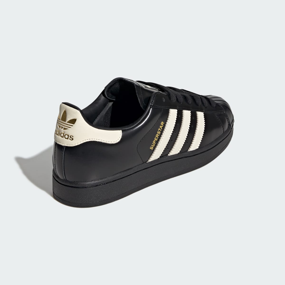 Adidas Men's SUPERSTAR II SHOES - Core Black / Cream White / Gold Metallic - Image 5