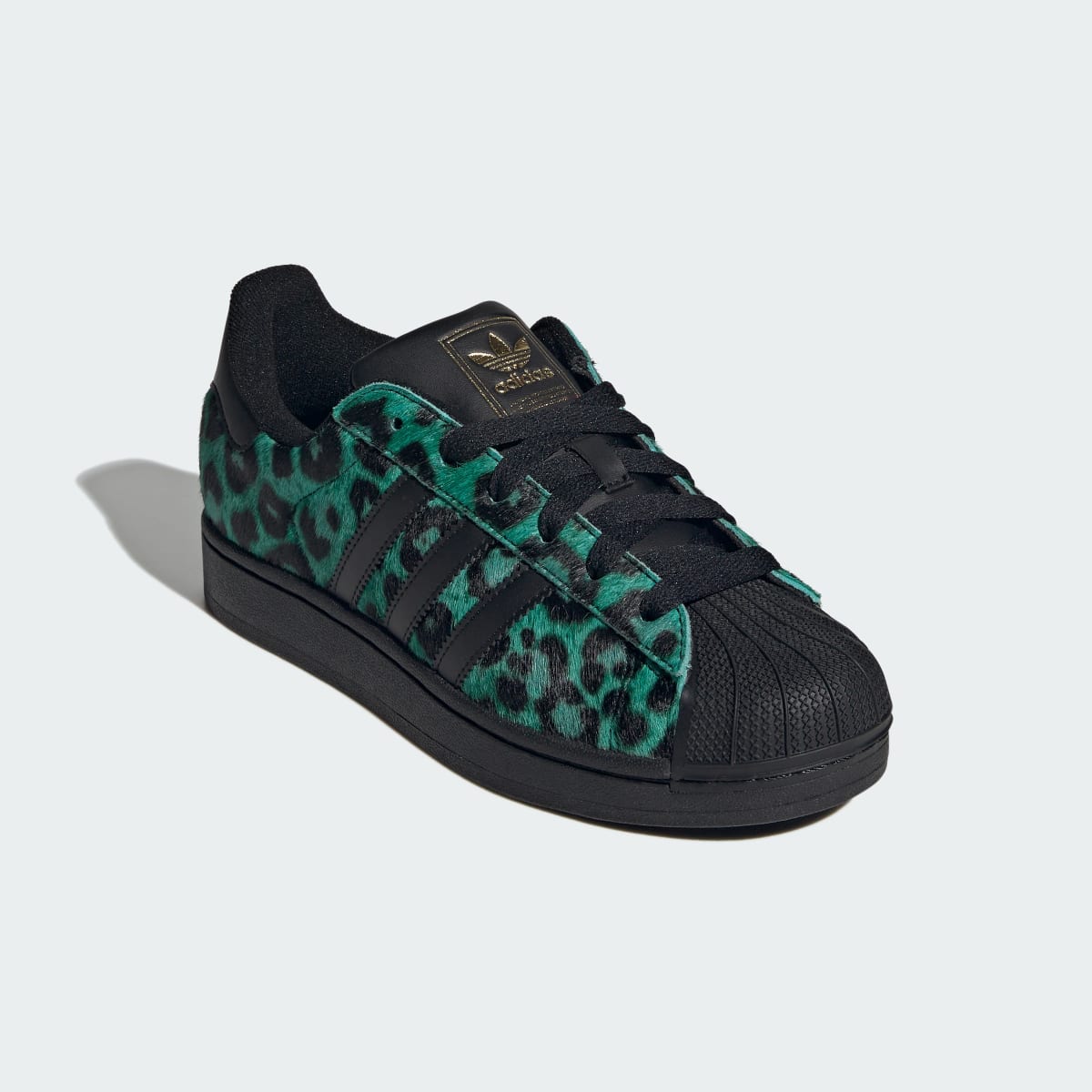 Adidas Women's SUPERSTAR II SHOES - Semi Screaming Green / Core Black / Gold Metallic - Image 4