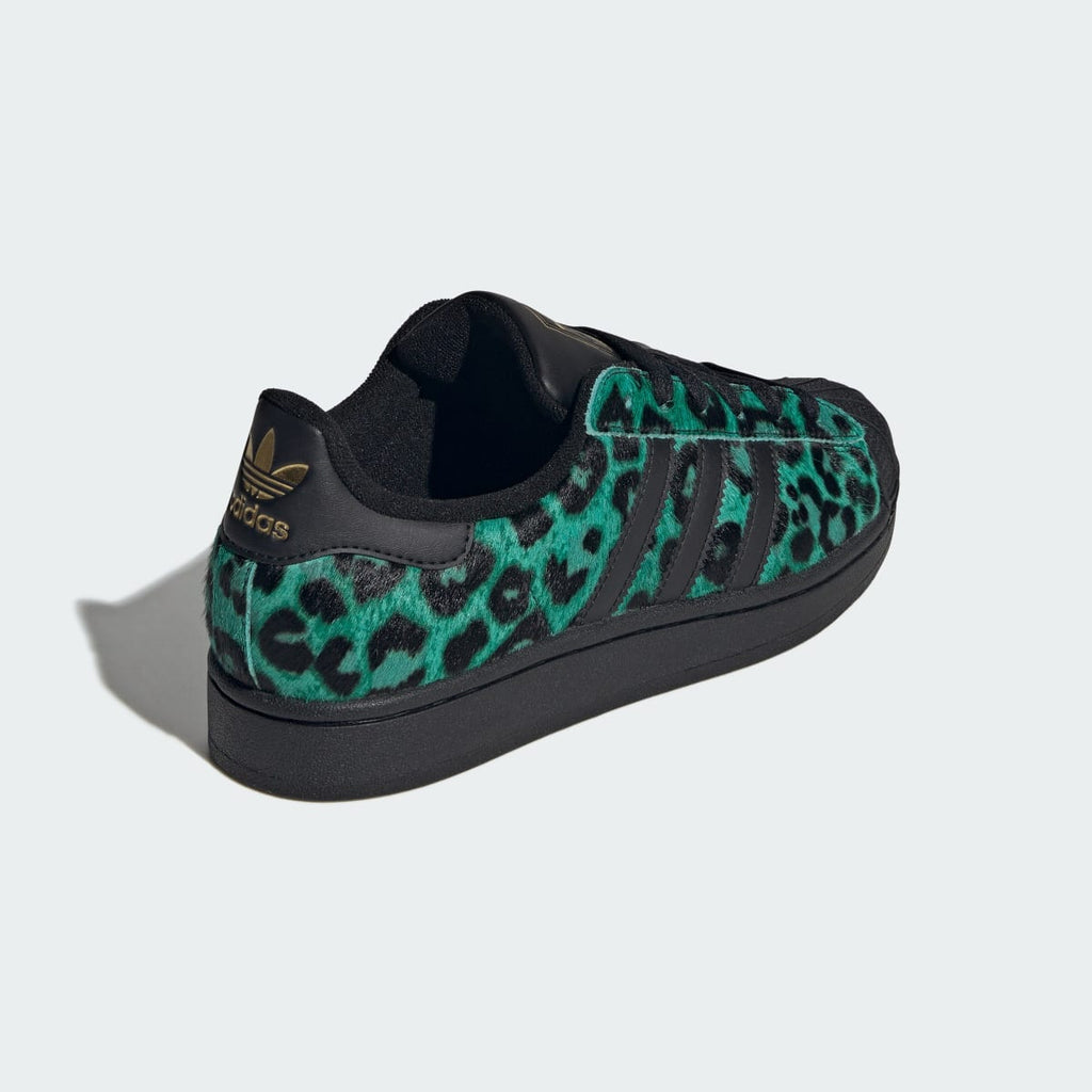 Adidas Women's SUPERSTAR II SHOES - Semi Screaming Green / Core Black / Gold Metallic - Image 5