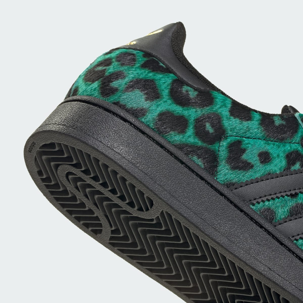 Adidas Women's SUPERSTAR II SHOES - Semi Screaming Green / Core Black / Gold Metallic - Image 8