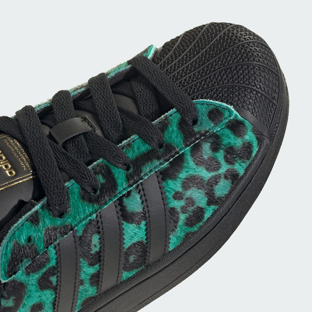 Adidas Women's SUPERSTAR II SHOES - Semi Screaming Green / Core Black / Gold Metallic - Image 9