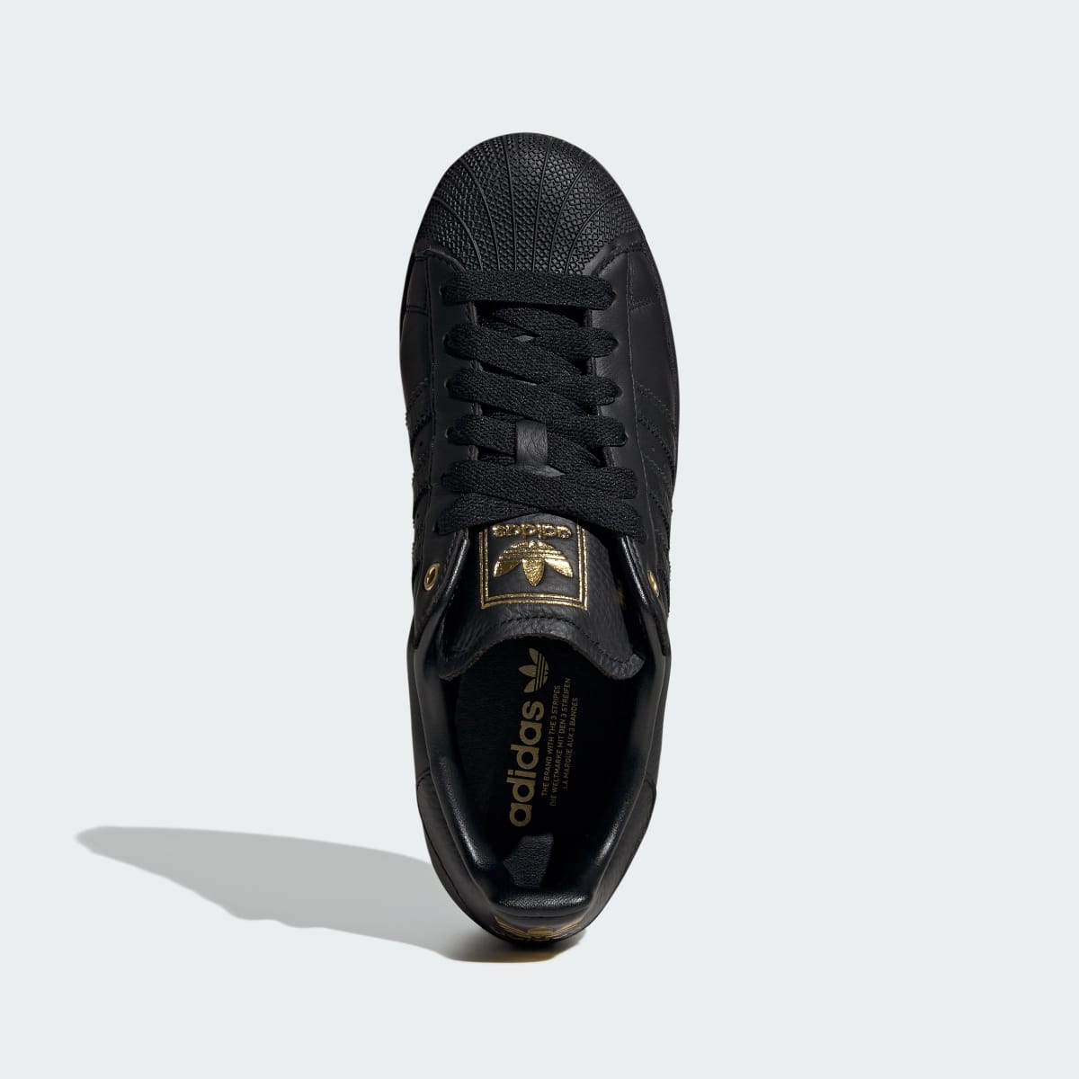 Adidas Men's SUPERSTAR II shoes - Core Black / Core Black / Gold Metallic - Image 2