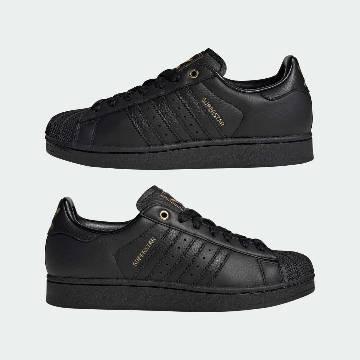 Adidas Men's SUPERSTAR II shoes - Core Black / Core Black / Gold Metallic - Image 7
