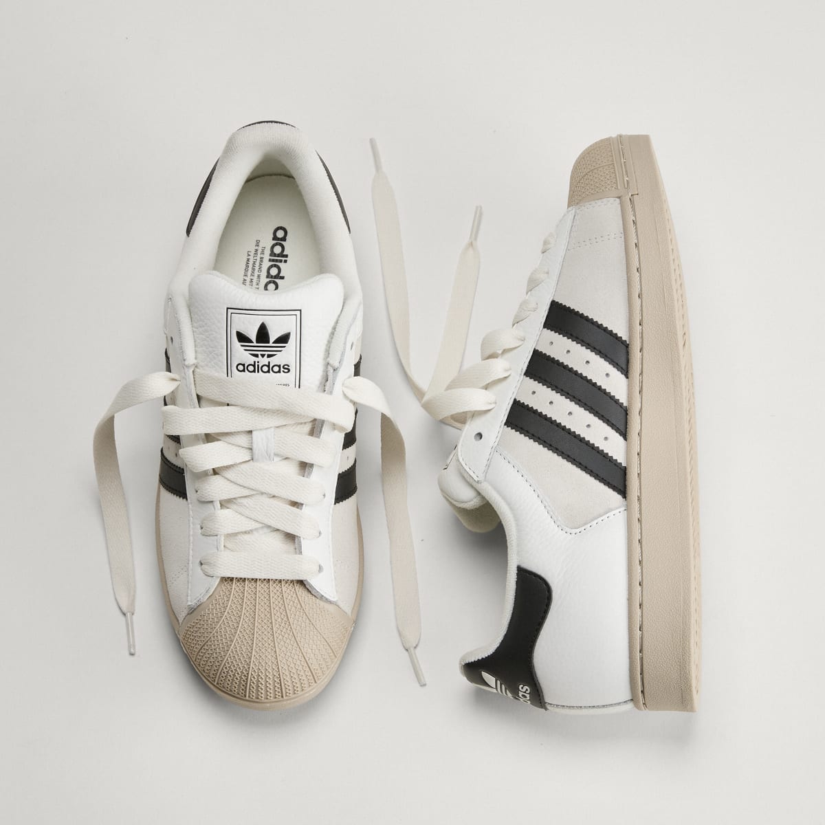 Adidas Men's SUPERSTAR II shoes - Core White / Core Black / Khaki Three - Image 4