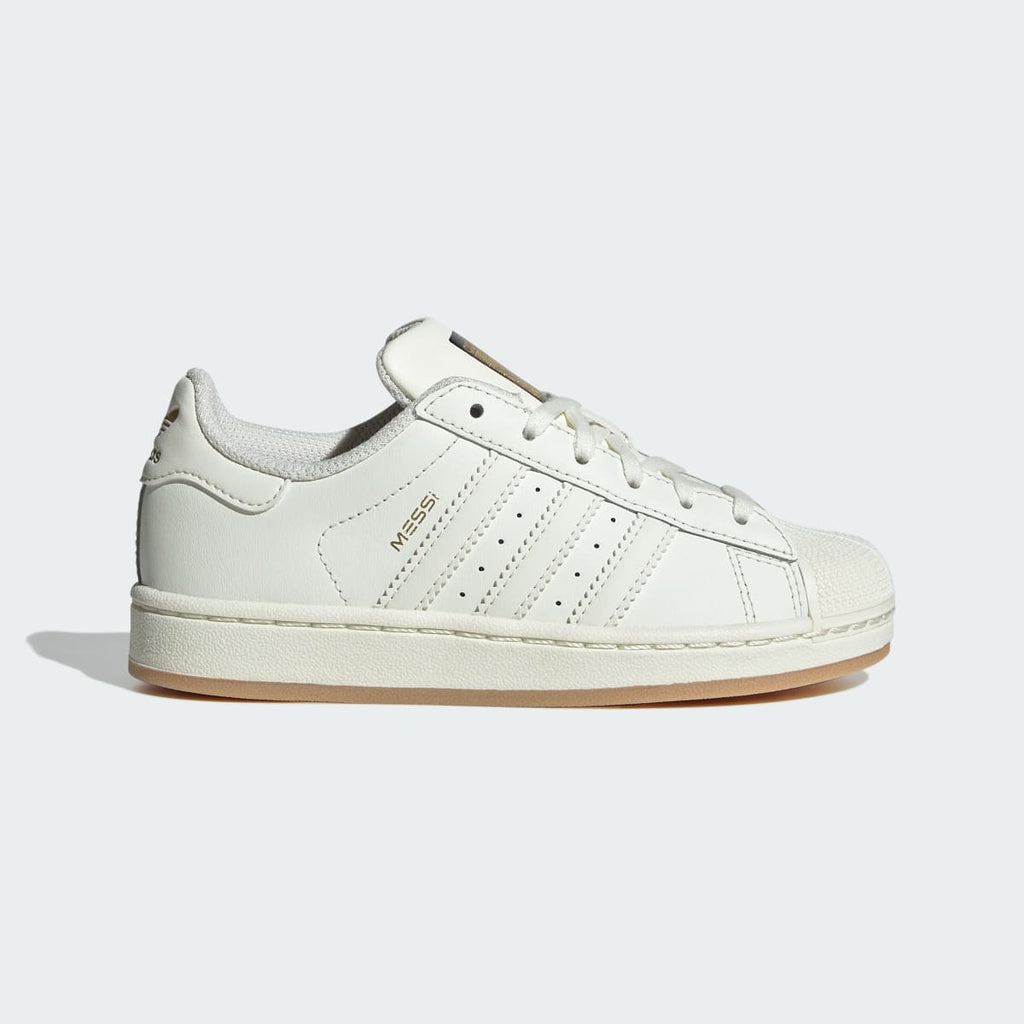 Adidas Kids' SUPERSTAR MESSI Kids Shoes - Ivory / Ivory / Gold Metallic - Image 2
