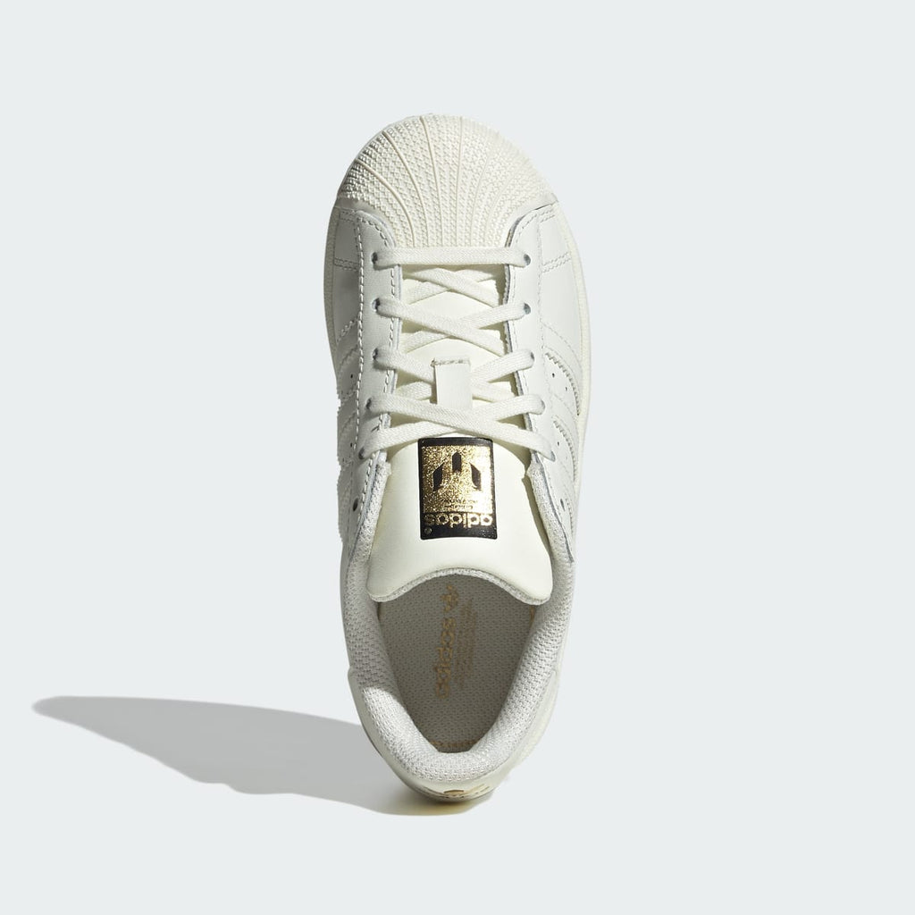 Adidas Kids' SUPERSTAR MESSI Kids Shoes - Ivory / Ivory / Gold Metallic - Image 3