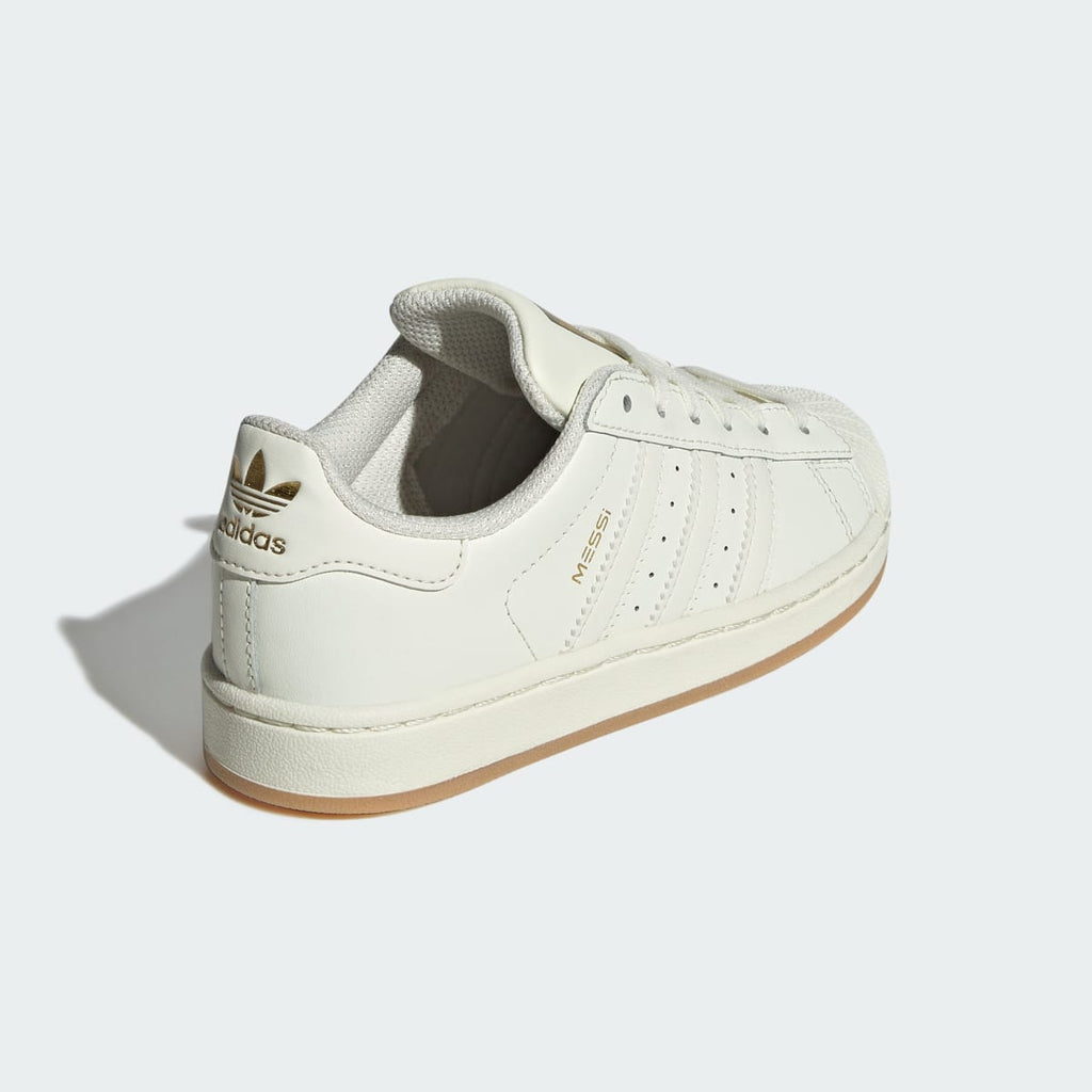 Adidas Kids' SUPERSTAR MESSI Kids Shoes - Ivory / Ivory / Gold Metallic - Image 6