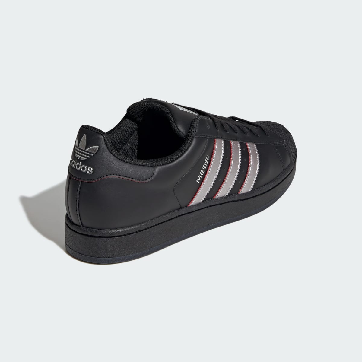 Adidas Men's SUPERSTAR MESSI shoes - Core Black / Silver Metallic / Pure Ruby - Image 6