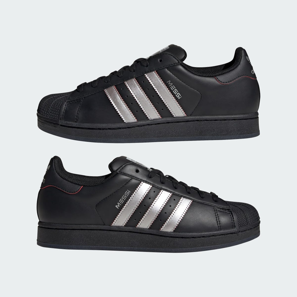 Adidas Men's SUPERSTAR MESSI shoes - Core Black / Silver Metallic / Pure Ruby - Image 8