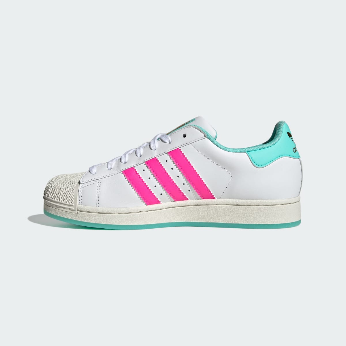 Adidas Men's SUPERSTAR MESSI shoes - Cloud White / Lucid Pink / Flash Aqua - Image 7