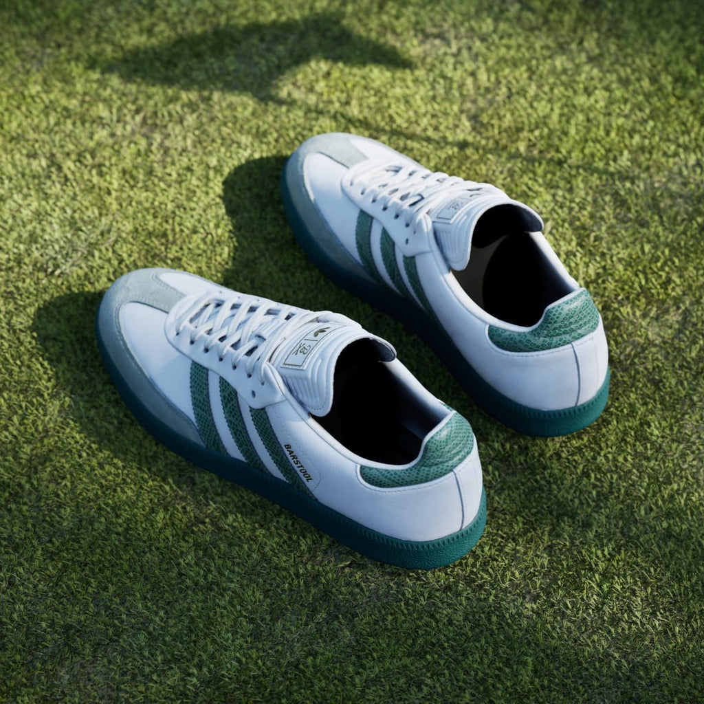 Adidas Women's Samba Barstool Spikeless Golf Shoes - Cloud White / Collegiate Green / Silver Green - Image 8