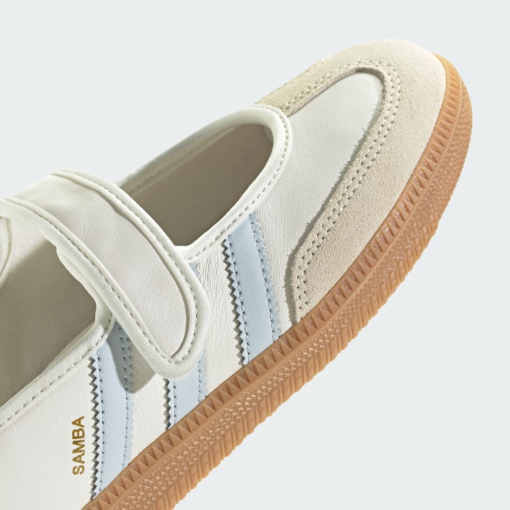Adidas Women's Samba Jane Shoes - Cloud White / Gum / Halo Blue - Image 9