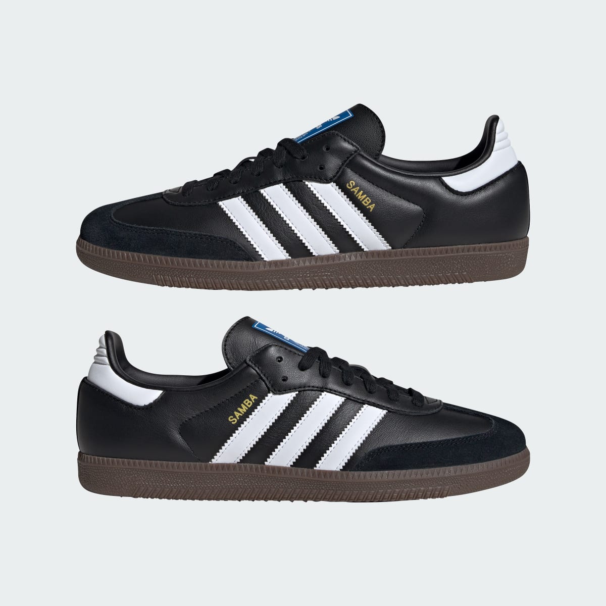 Adidas Men's Samba OG Shoes - Core Black / Cloud White / Gum - Image 8