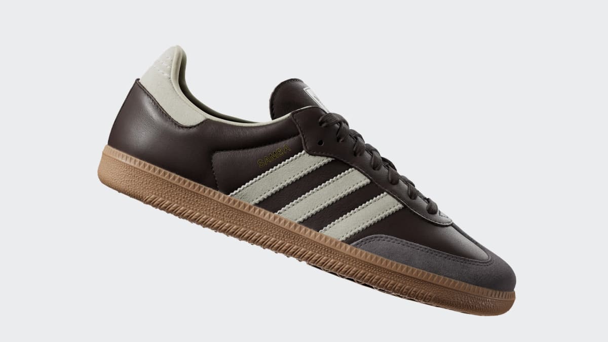 Adidas Men's Samba OG Shoes - Brown / Putty Grey / Gold Metallic - Image 4