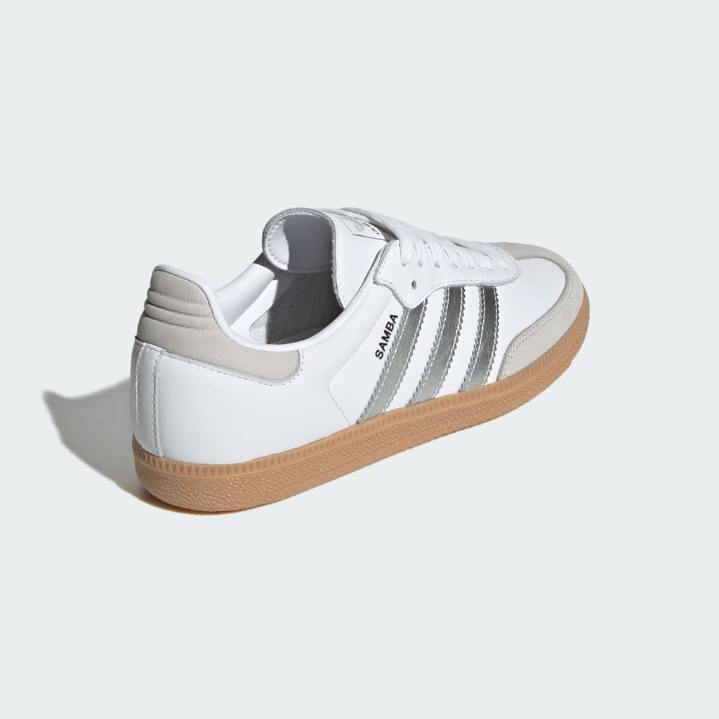 Adidas Women's Samba OG Shoes - Cloud White / Silver Metallic / Grey One - Image 6
