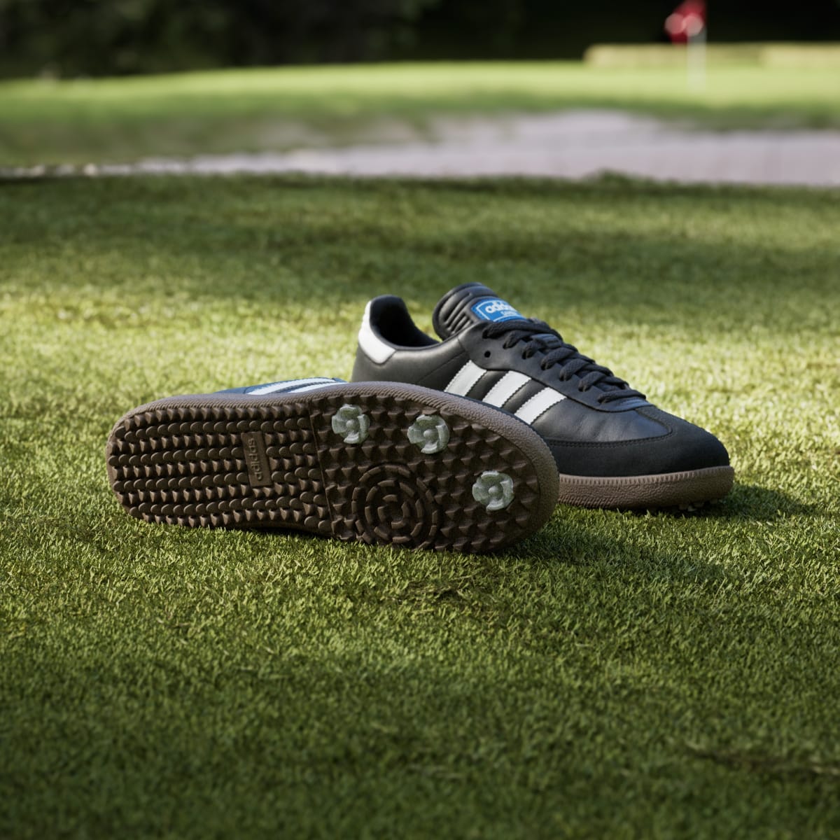 Adidas Men's Samba Spikeless Golf Shoes - Core Black / Cloud White / Gum - Image 4