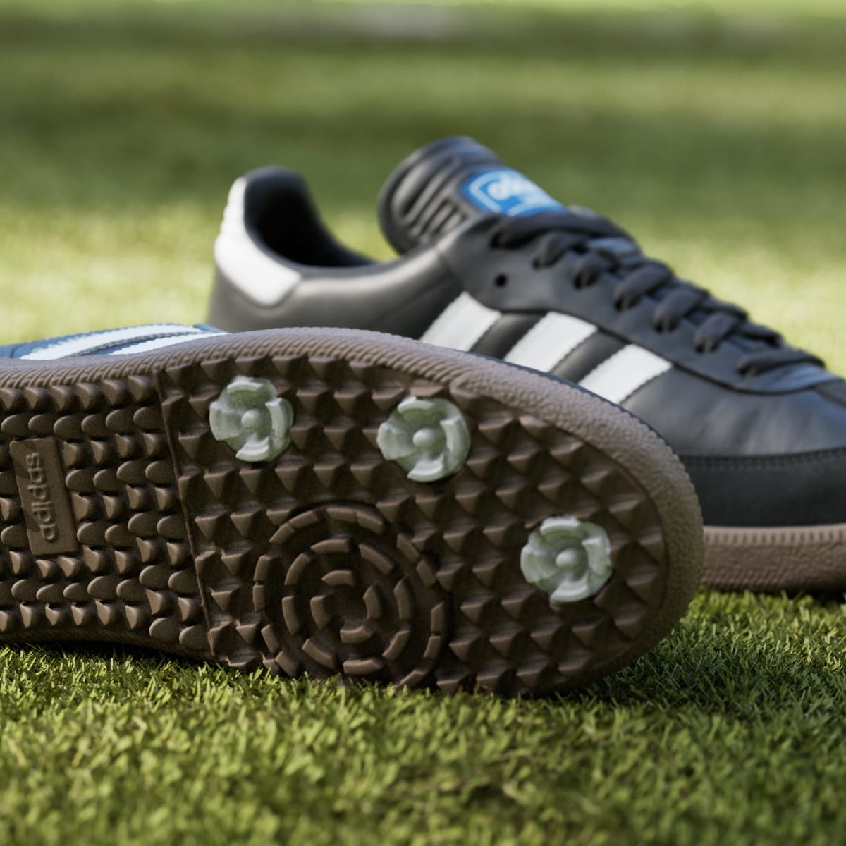 Adidas Men's Samba Spikeless Golf Shoes - Core Black / Cloud White / Gum - Image 9