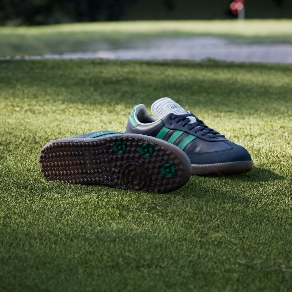 Adidas Men's Samba Spikeless Golf Shoes - Night Indigo / Court Green / Cloud White - Image 4