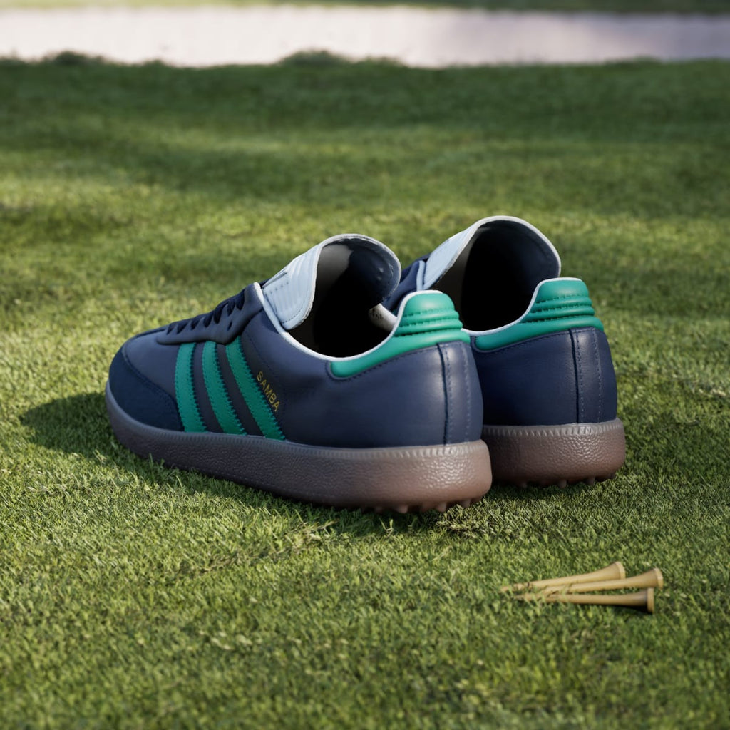 Adidas Men's Samba Spikeless Golf Shoes - Night Indigo / Court Green / Cloud White - Image 6