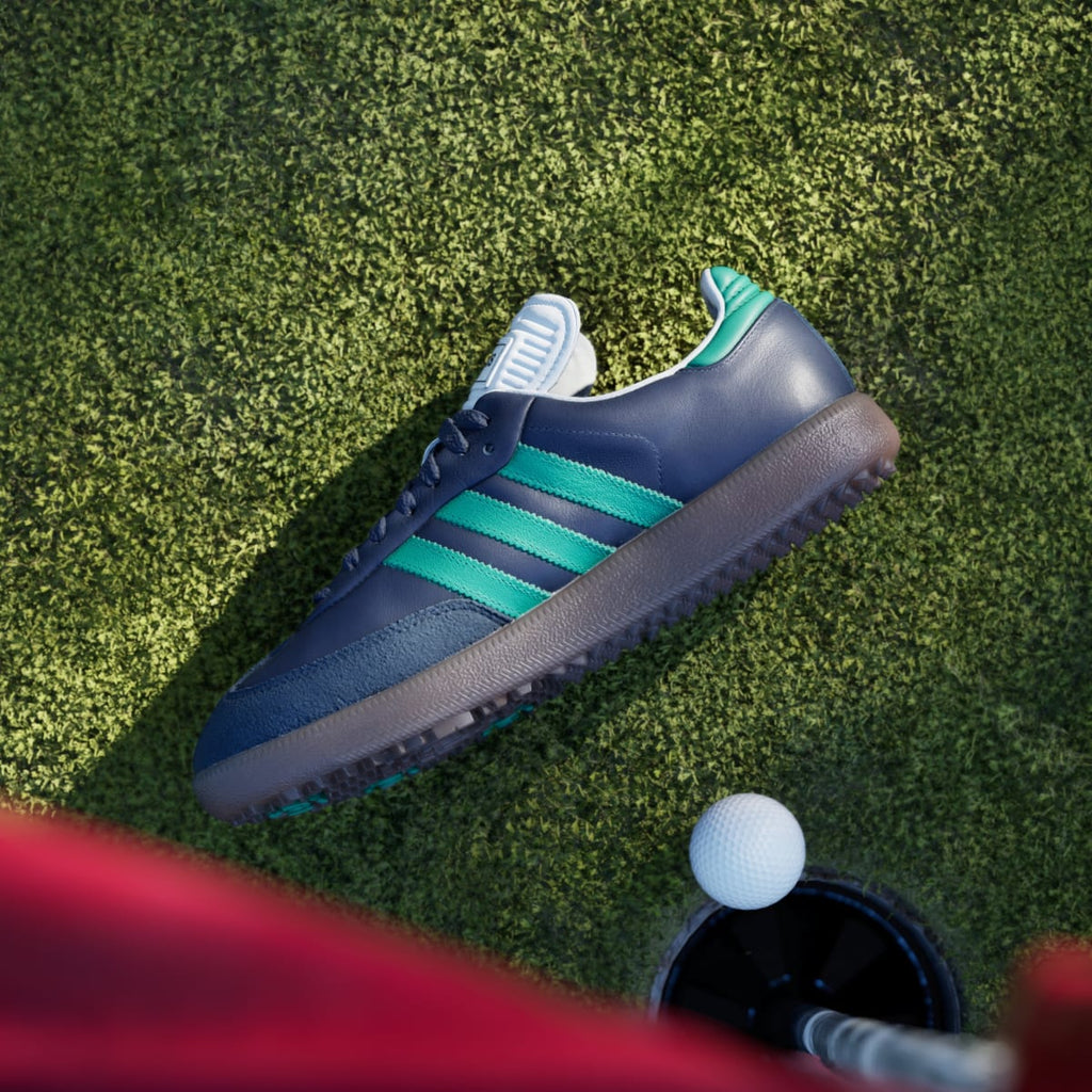 Adidas Men's Samba Spikeless Golf Shoes - Night Indigo / Court Green / Cloud White - Image 7