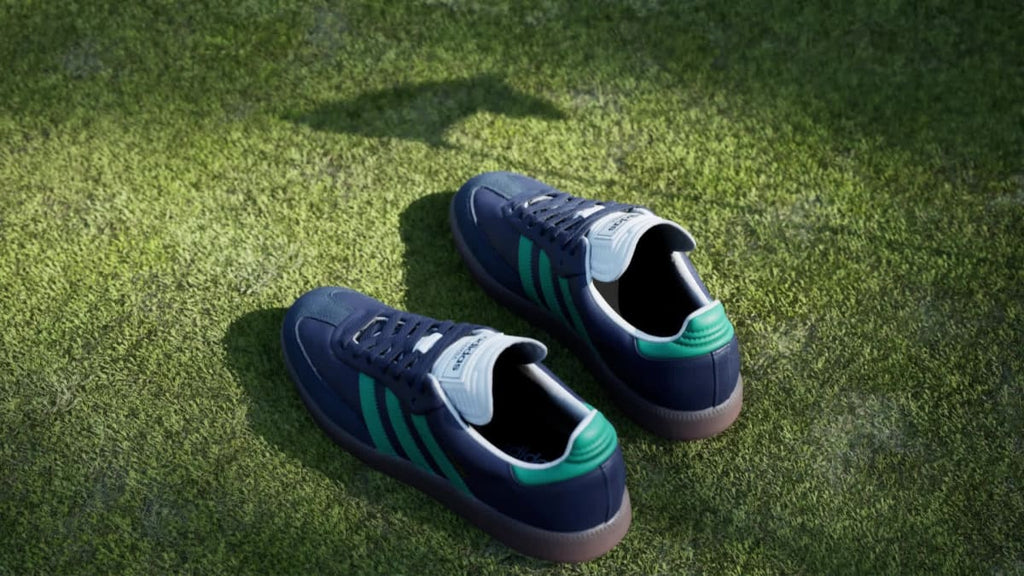 Adidas Men's Samba Spikeless Golf Shoes - Night Indigo / Court Green / Cloud White - Image 2