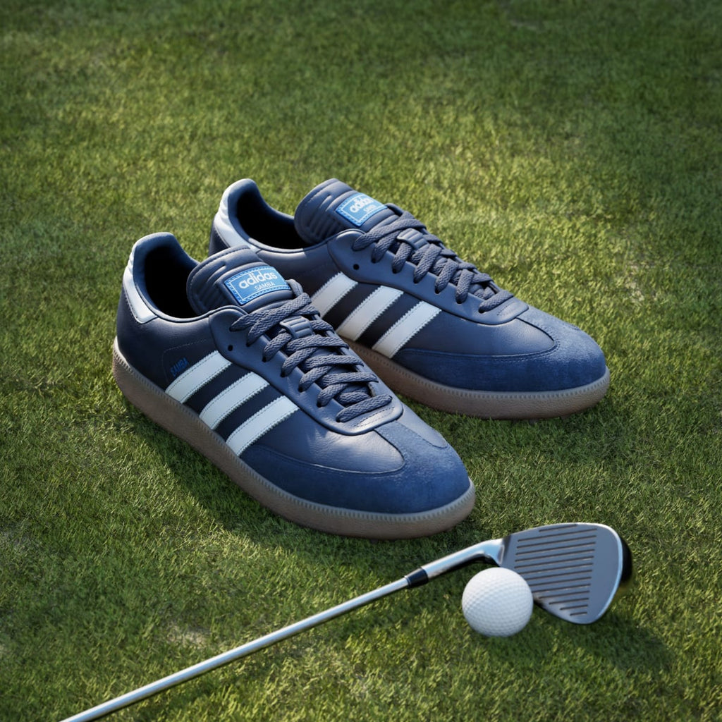 Adidas Men's Samba Spikeless Golf Shoes - Night Indigo / Cloud White / Blue Bird - Image 5
