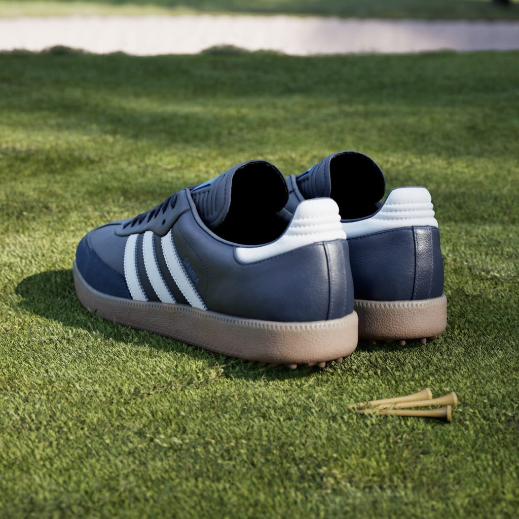 Adidas Men's Samba Spikeless Golf Shoes - Night Indigo / Cloud White / Blue Bird - Image 6