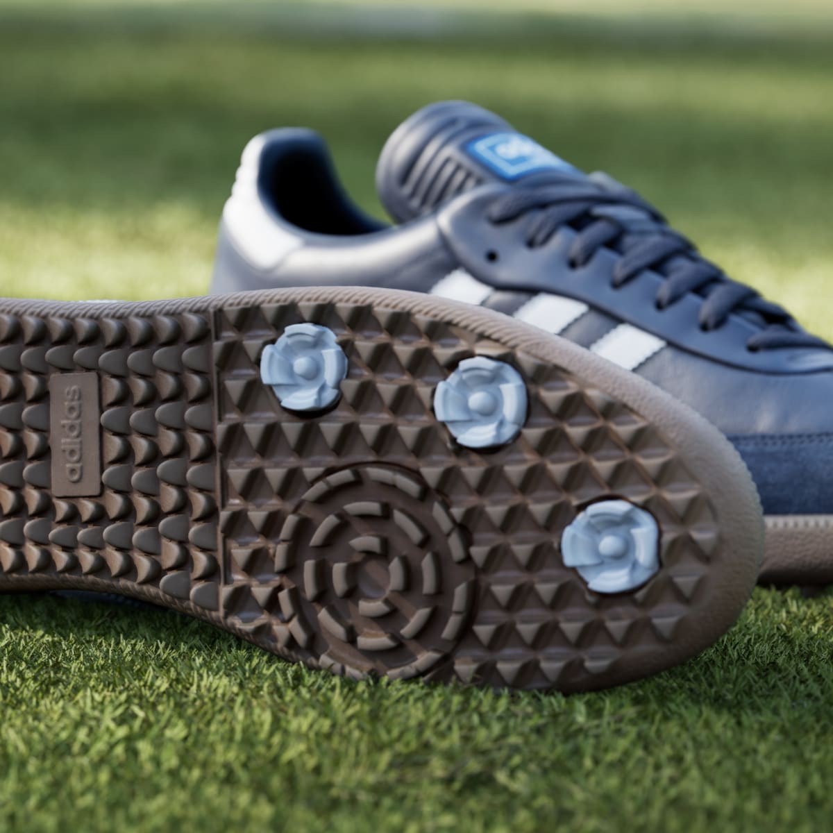 Adidas Men's Samba Spikeless Golf Shoes - Night Indigo / Cloud White / Blue Bird - Image 9