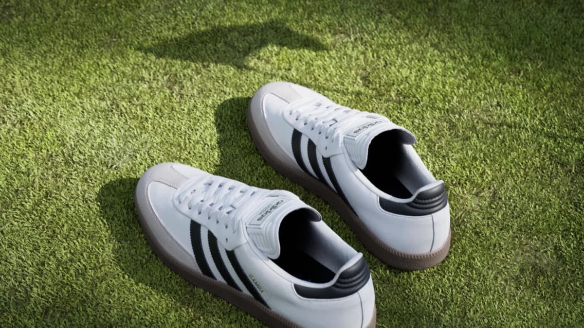 Adidas Men's Samba Spikeless Golf Shoes - Cloud White / Core Black / Gum - Image 2
