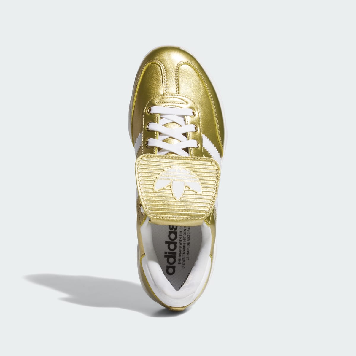 Adidas Men's Samba TPU Baseball Cleat - Cloud White / Gold Metallic / Cloud White - Image 2