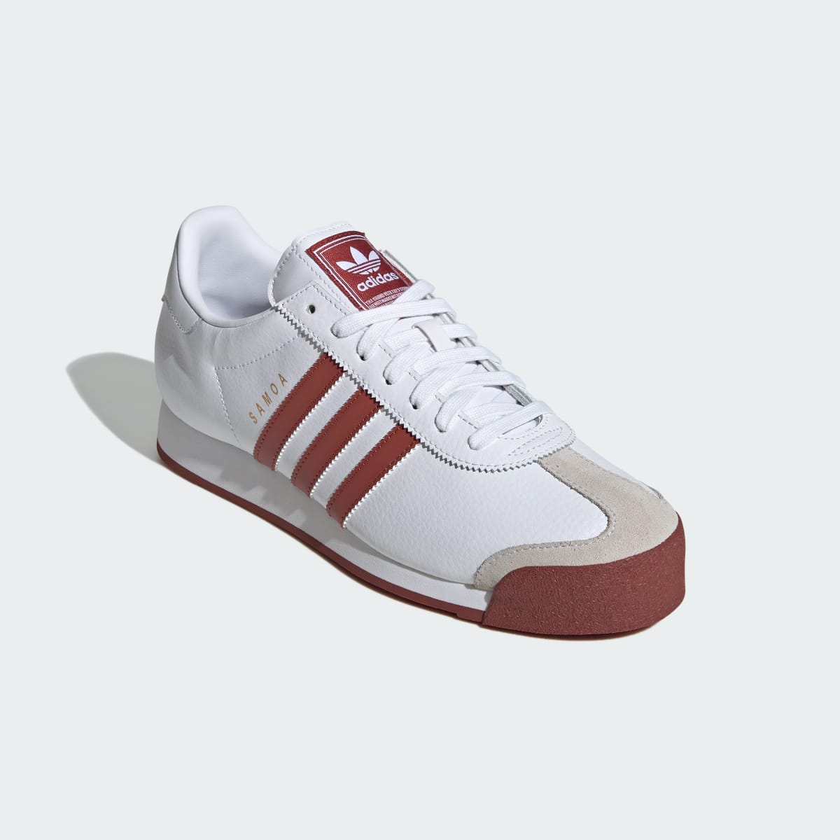 Adidas Men's Samoa Shoes - Cloud White / Preloved Ruby / Gold Metallic - Image 4