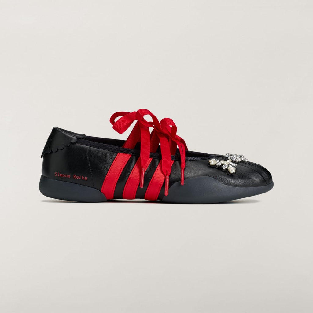 Adidas Women's Simone Rocha Taekwondo Ballerina - Core Black / Better Scarlet / Core Black - Image 1