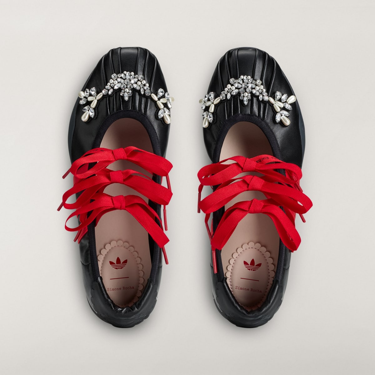 Adidas Women's Simone Rocha Taekwondo Ballerina - Core Black / Better Scarlet / Core Black - Image 2