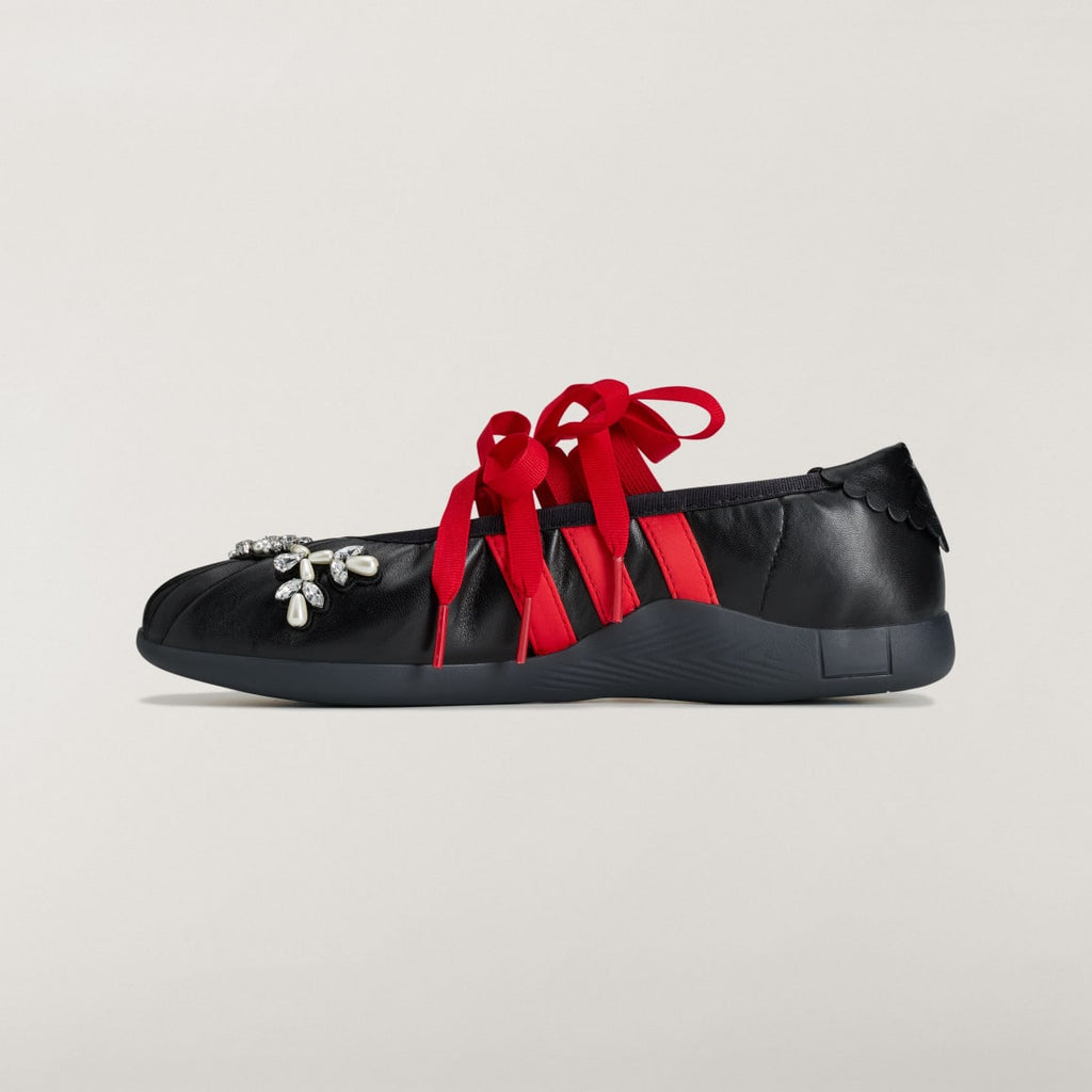 Adidas Women's Simone Rocha Taekwondo Ballerina - Core Black / Better Scarlet / Core Black - Image 6