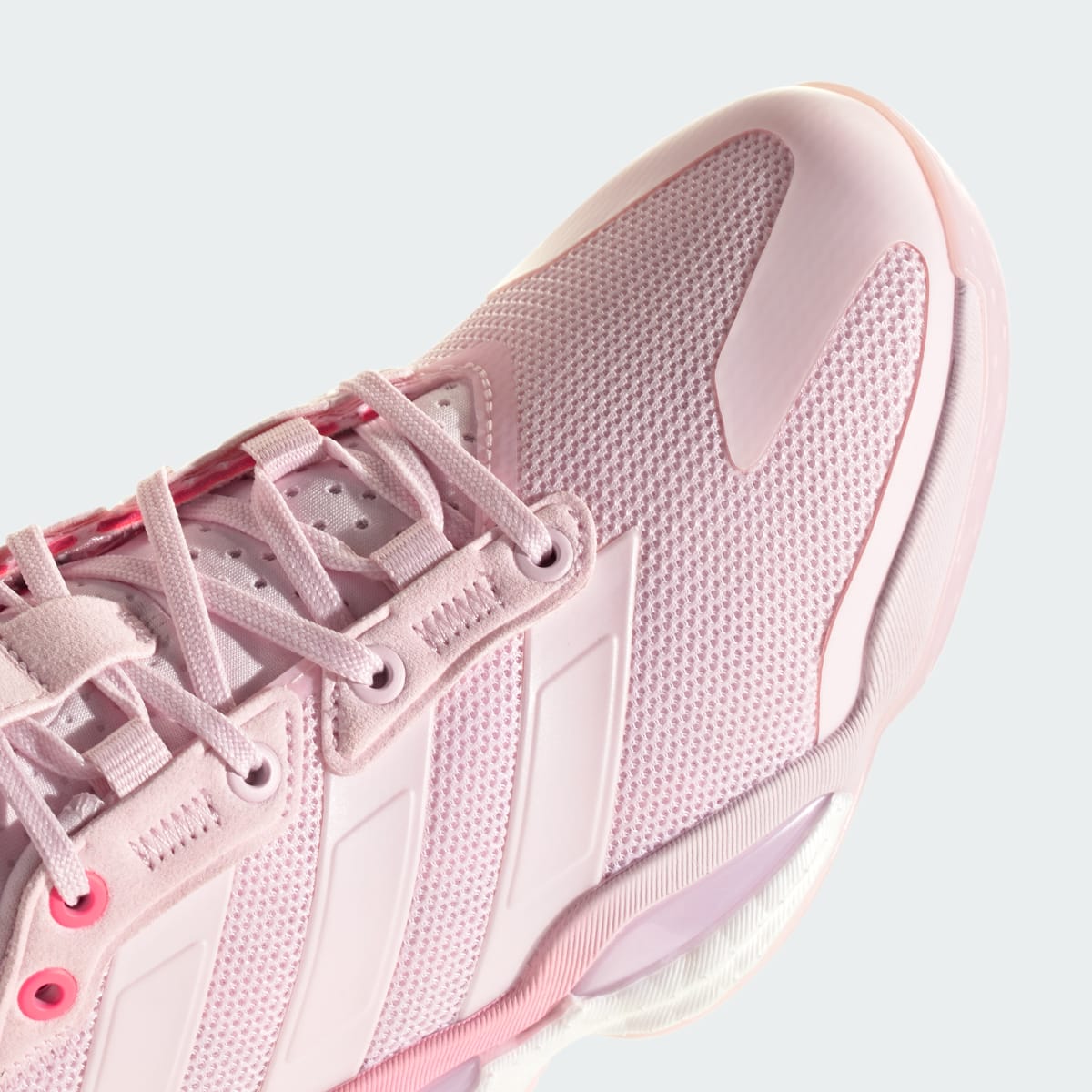 Adidas Women's Stabil 16 Indoor Shoes - Frozen Turbo / Distilled Pink / Solar Turbo - Image 9