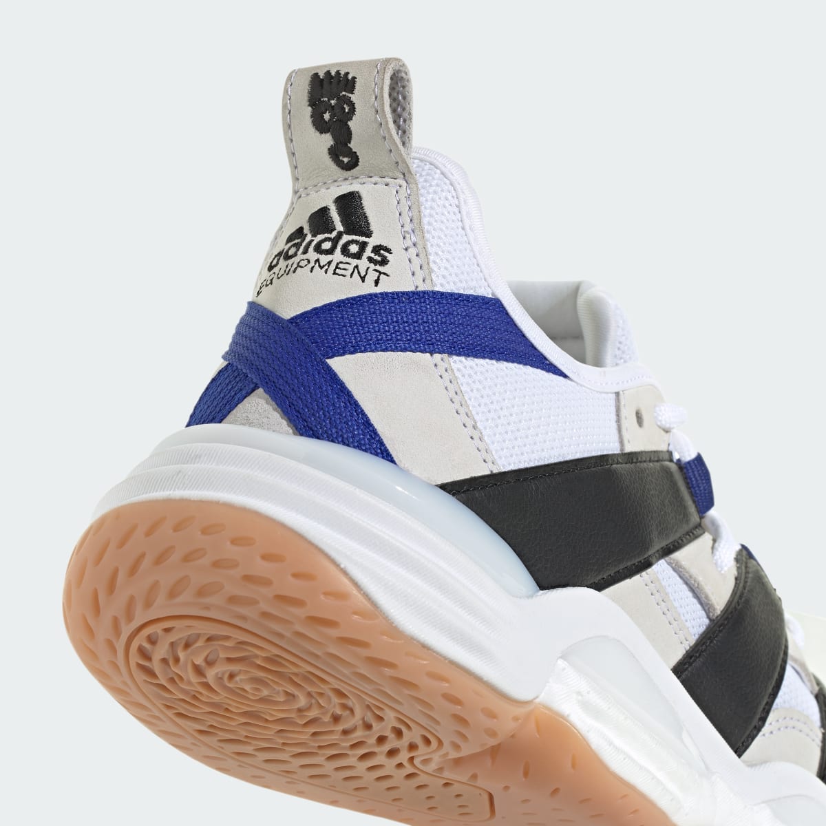 Adidas Men's Stabil Shoes - Cloud White / Core Black / Semi Lucid Blue - Image 9