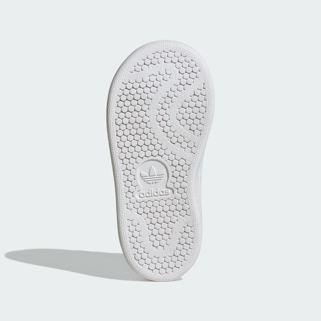 Adidas Kids' Stan Smith Comfort Closure Elastic Lace Shoes Kids - Cloud White / Cloud White / Green - Image 3