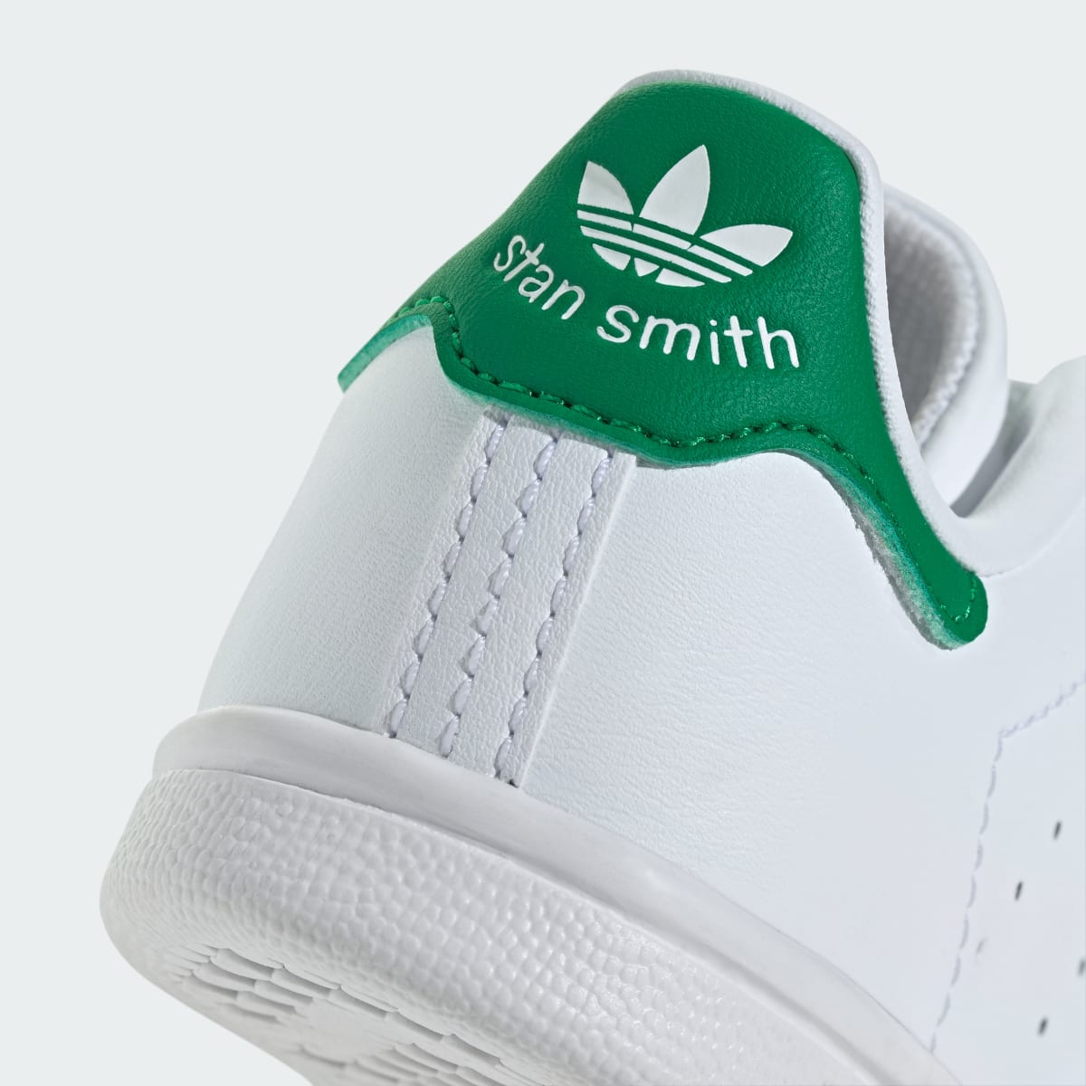 Adidas Kids' Stan Smith Comfort Closure Elastic Lace Shoes Kids - Cloud White / Cloud White / Green - Image 7