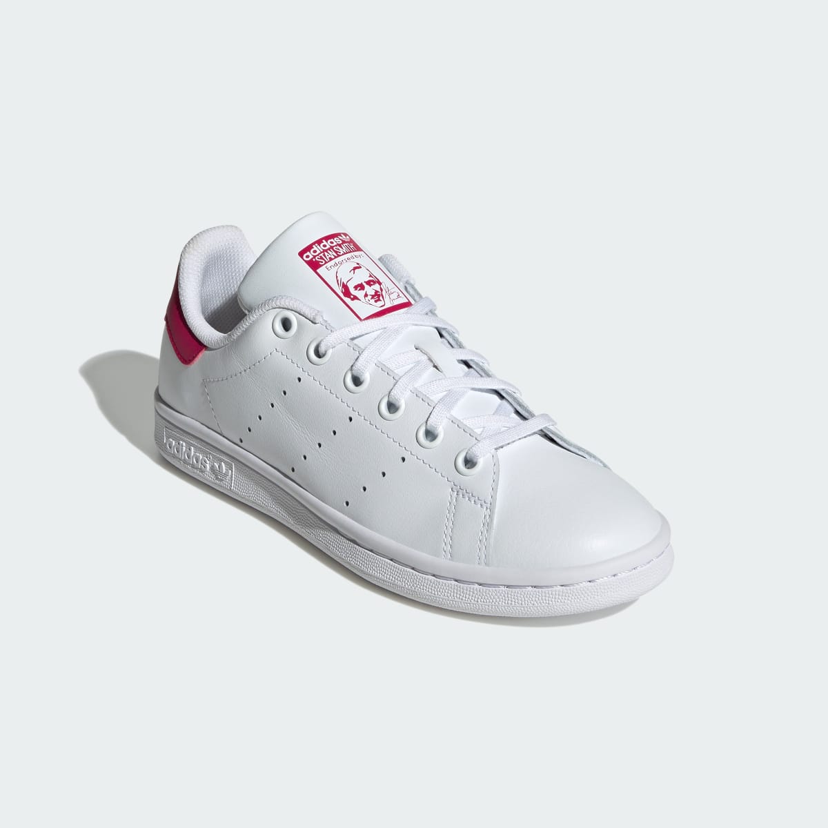 Adidas Kids' Stan Smith Shoes Kids - Cloud White / Cloud White / Bold Pink - Image 4