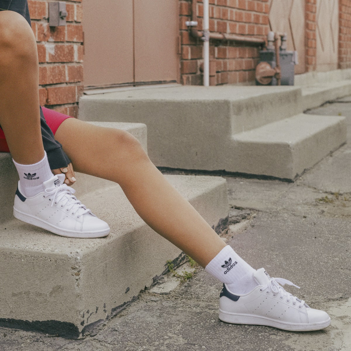 Adidas Women's Stan Smith Shoes - Cloud White / Core White / Green - Image 14