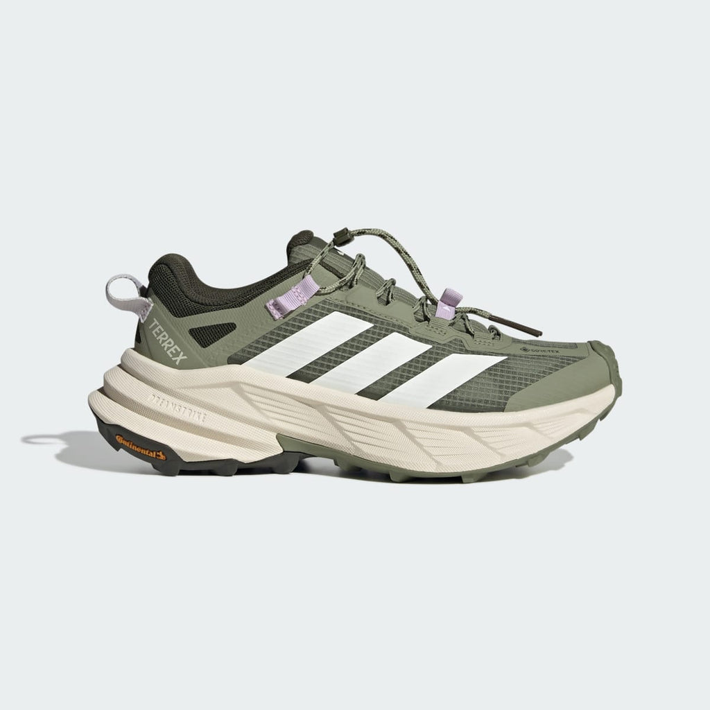 Adidas Women's TERREX Freehiker SL GORE-TEX Hiking Shoes - Tent Green / Off White / Ice Lavender - Image 1